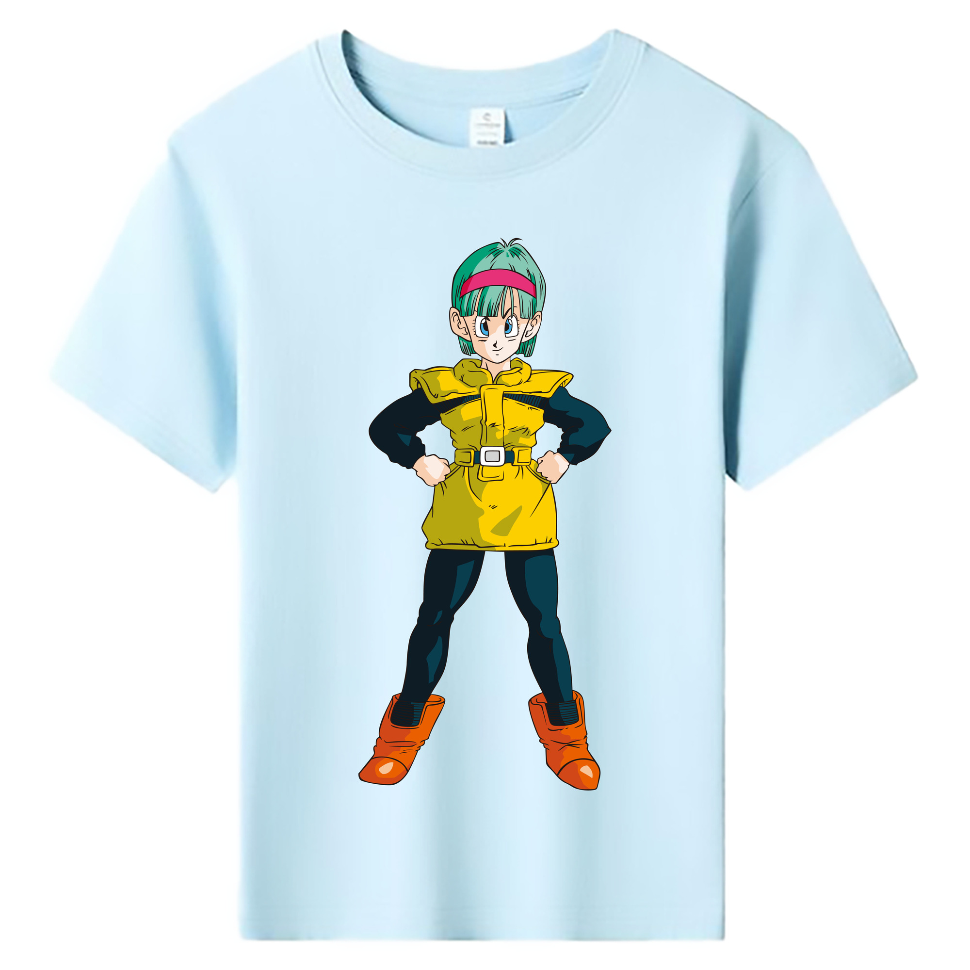 （画像用） ドラゴンボール ブルマ DRAGON BALL Bulma 綿100％キッズTシャツ（フロントプリント）